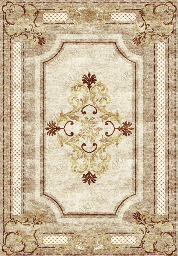 Sarelli Interiors Textiles Refined Lace Crest Classic Timeless Style Custom Bespoke Elegant Italian Luxury Premium Handmade & Handtufted Area Rug Carpet, Made of Botanical Silk Material, With Cotton Backing, 2 Levels & Carving Processing Method, 8-14mm Thickness, Available in Bamboo Silk, Tencel, Viscose, Fine Wool, Flame Retardant & Stain Resistant Optional Finishes