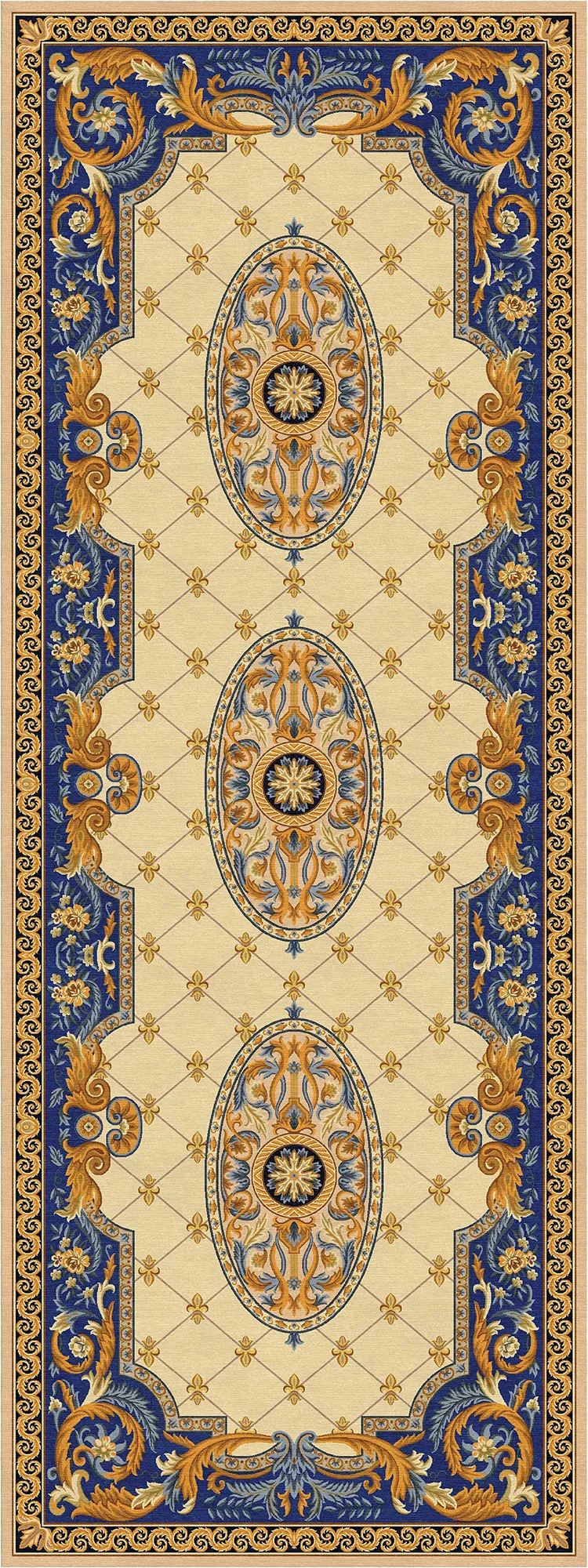 Sarelli Interiors Textiles Majilis Regal Aubusson Classic Aubusson Style Custom Bespoke Elegant Italian Luxury Premium Handmade & Handtufted Area Rug Carpet, Made of Viscose Material, With Cotton Backing, 2 Levels & Carving Processing Method, 8-14mm Thickness, Available in Bamboo Silk, Tencel, Viscose, Fine Wool, Flame Retardant & Stain Resistant Optional Finishes