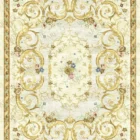 Sarelli Interiors Textiles Ethereal Garland Arabesque Classic Savonnerie Style Custom Bespoke Elegant Italian Luxury Premium Handmade & Handtufted Area Rug Carpet, Made of Viscose Material, With Cotton Backing, High & Low Processing Method, 8-14mm Thickness, Available in Bamboo Silk, Tencel, Viscose, Fine Wool, Flame Retardant & Stain Resistant Optional Finishes