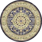 Sarelli Interiors Textiles Imperial Round Medallion Classic Aubusson Style Custom Bespoke Elegant Italian Luxury Premium Handmade & Handtufted Area Rug Carpet, Made of Viscose Material, With Cotton Backing, 1 Level Cut Pile Processing Method, 8-14mm Thickness, Available in Bamboo Silk, Tencel, Viscose, Fine Wool, Flame Retardant & Stain Resistant Optional Finishes