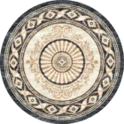 Sarelli Interiors Textiles Empire Sunray Circle Classic Neoclassic Style Custom Bespoke Elegant Italian Luxury Premium Handmade & Handtufted Area Rug Carpet, Made of Bamboo Silk Material, With Cotton Backing, High & Low Processing Method, 8-14mm Thickness, Available in Bamboo Silk, Tencel, Viscose, Fine Wool, Flame Retardant & Stain Resistant Optional Finishes