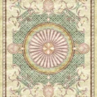 Sarelli Interiors Textiles Floral Rosette Imperial Classic Timeless Style Custom Bespoke Elegant Italian Luxury Premium Handmade & Handtufted Area Rug Carpet, Made of Botanical Silk Material, With Cotton Backing, 3 Levels Processing Method, 8-14mm Thickness, Available in Bamboo Silk, Tencel, Viscose, Fine Wool, Flame Retardant & Stain Resistant Optional Finishes