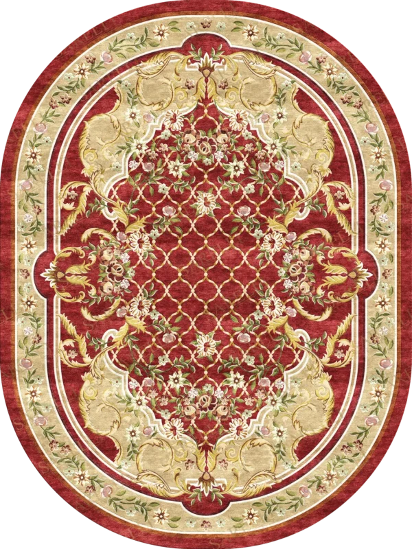Sarelli Interiors Textiles Royal Acanthus Bouquet Classic Aubusson Style Custom Bespoke Elegant Italian Luxury Premium Handmade & Handtufted Area Rug Carpet, Made of Viscose Material, With Cotton Backing, 1 Level Cut Pile Processing Method, 8-14mm Thickness, Available in Bamboo Silk, Tencel, Viscose, Fine Wool, Flame Retardant & Stain Resistant Optional Finishes