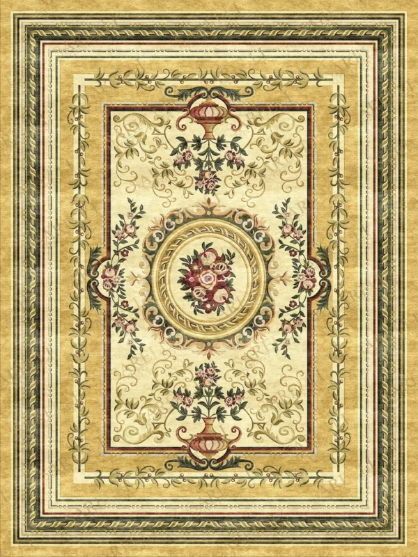 Sarelli Interiors Textiles Empire Rose Cartouche Classic Neoclassic Style Custom Bespoke Elegant Italian Luxury Premium Handmade & Handtufted Area Rug Carpet, Made of Bamboo Silk Material, With Cotton Backing, High & Low Processing Method, 8-14mm Thickness, Available in Bamboo Silk, Tencel, Viscose, Fine Wool, Flame Retardant & Stain Resistant Optional Finishes