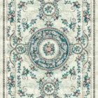 Sarelli Interiors Textiles Flourishing Wreath Dynasty Classic Savonnerie Style Custom Bespoke Elegant Italian Luxury Premium Handmade & Handtufted Area Rug Carpet, Made of Viscose Material, With Cotton Backing, 1 Level Cut Pile Processing Method, 8-14mm Thickness, Available in Bamboo Silk, Tencel, Viscose, Fine Wool, Flame Retardant & Stain Resistant Optional Finishes