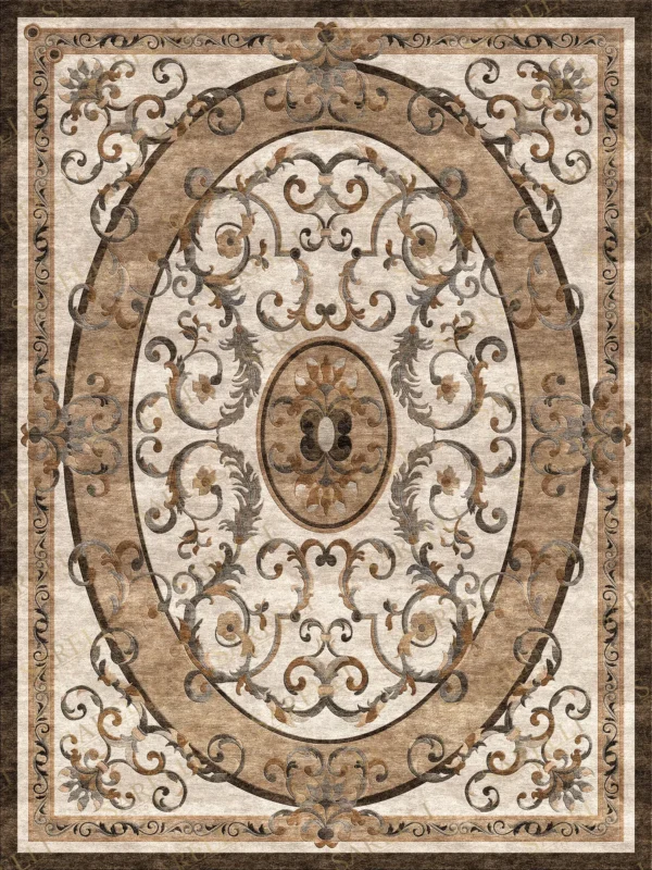 Sarelli Interiors Textiles Classical Acanthus Heritage Classic Timeless Style Custom Bespoke Elegant Italian Luxury Premium Handmade & Handtufted Area Rug Carpet, Made of Botanical Silk Material, With Cotton Backing, High & Low Processing Method, 8-14mm Thickness, Available in Bamboo Silk, Tencel, Viscose, Fine Wool, Flame Retardant & Stain Resistant Optional Finishes