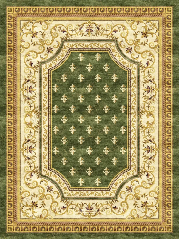 Sarelli Interiors Textiles Imperial Lily Medallion Classic Neoclassic Style Custom Bespoke Elegant Italian Luxury Premium Handmade & Handtufted Area Rug Carpet, Made of Bamboo Silk Material, With Cotton Backing, 3 Levels Processing Method, 8-14mm Thickness, Available in Bamboo Silk, Tencel, Viscose, Fine Wool, Flame Retardant & Stain Resistant Optional Finishes