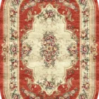 Sarelli Interiors Textiles Aubusson Garden Oval Classic Aubusson Style Custom Bespoke Elegant Italian Luxury Premium Handmade & Handtufted Area Rug Carpet, Made of Viscose Material, With Cotton Backing, 3 Levels Processing Method, 8-14mm Thickness, Available in Bamboo Silk, Tencel, Viscose, Fine Wool, Flame Retardant & Stain Resistant Optional Finishes