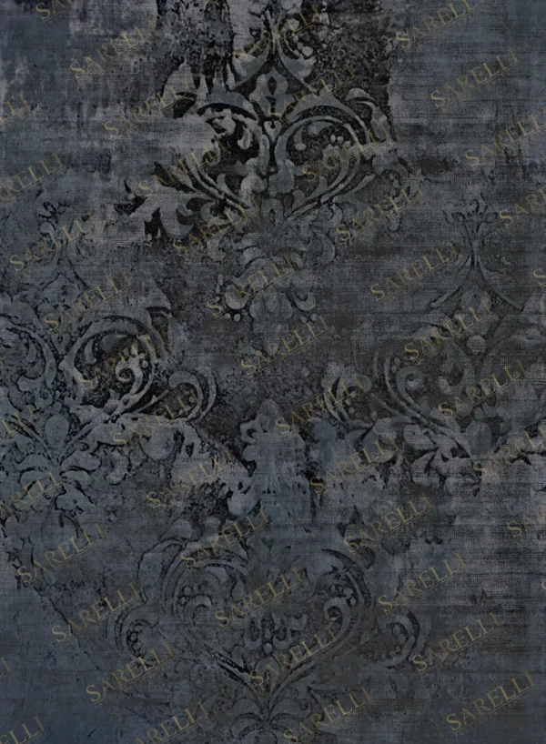 Sarelli Interiors Textiles Weathered Flowers Contemporary Legacy Style Custom Bespoke Elegant Italian Luxury Premium Handmade & Handtufted Area Rug Carpet, Made of Bamboo Silk Material, With Cotton Backing, 2 Levels High & Low Processing Method, 8-14mm Thickness, Available in Bamboo Silk, Tencel, Viscose, Fine Wool, Flame Retardant & Stain Resistant Optional Finishes