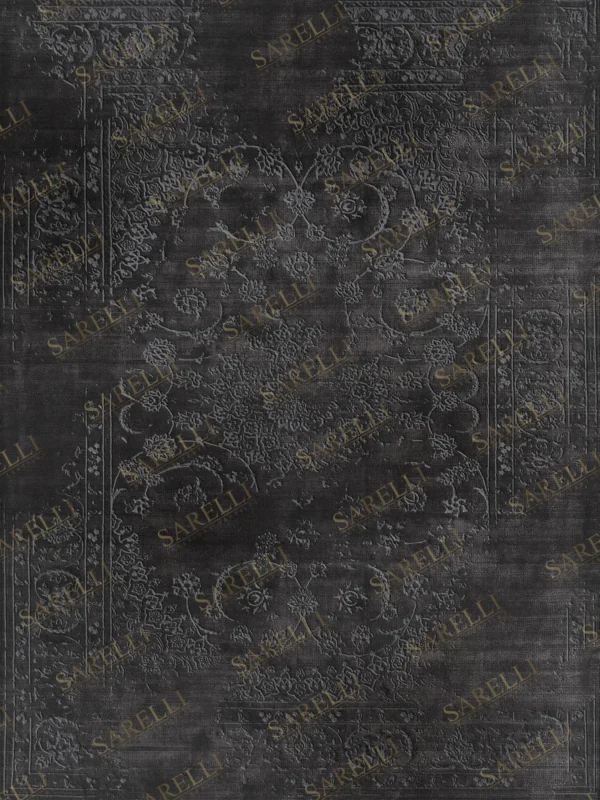 Sarelli Interiors Textiles Alabaster Relief Contemporary Legacy Style Custom Bespoke Elegant Italian Luxury Premium Handmade & Handtufted Area Rug Carpet, Made of Viscose Material, With Cotton Backing, 2 Levels High & Low Processing Method, 8-14mm Thickness, Available in Bamboo Silk, Tencel, Viscose, Fine Wool, Flame Retardant & Stain Resistant Optional Finishes
