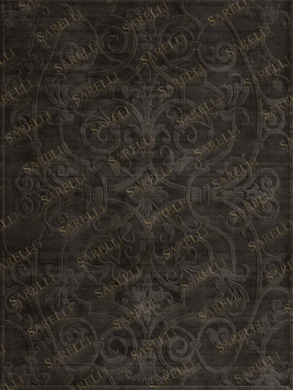 Sarelli Interiors Textiles Slate Symmetry Contemporary Legacy Style Custom Bespoke Elegant Italian Luxury Premium Handmade & Handtufted Area Rug Carpet, Made of Bamboo Silk Material, With Cotton Backing, 2 Levels High & Low Processing Method, 8-14mm Thickness, Available in Bamboo Silk, Tencel, Viscose, Fine Wool, Flame Retardant & Stain Resistant Optional Finishes