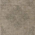 Sarelli Interiors Textiles Etched Medallion Contemporary Legacy Style Custom Bespoke Elegant Italian Luxury Premium Handmade & Handtufted Area Rug Carpet, Made of Viscose & Lincoln Wool Material, With Cotton Backing, 1 Level & Carving Processing Method, 8-14mm Thickness, Available in Bamboo Silk, Tencel, Viscose, Fine Wool, Flame Retardant & Stain Resistant Optional Finishes