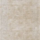 Sarelli Interiors Textiles Bloom Border Contemporary Legacy Style Custom Bespoke Elegant Italian Luxury Premium Handmade & Handtufted Area Rug Carpet, Made of Viscose & Lincoln Wool Material, With Cotton Backing, 2 Levels High & Low & Carving Processing Method, 8-14mm Thickness, Available in Bamboo Silk, Tencel, Viscose, Fine Wool, Flame Retardant & Stain Resistant Optional Finishes