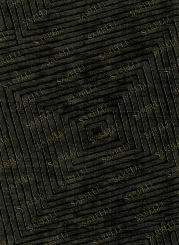 Sarelli Interiors Textiles Endless Echo Contemporary Essence Style Custom Bespoke Elegant Italian Luxury Premium Handmade & Handtufted Area Rug Carpet, Made of Viscose Material, With Cotton Backing, 2 Levels High & Low Processing Method, 8-14mm Thickness, Available in Bamboo Silk, Tencel, Viscose, Fine Wool, Flame Retardant & Stain Resistant Optional Finishes