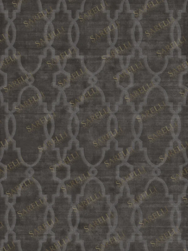 Sarelli Interiors Textiles Majilis Melody Contemporary Essence Style Custom Bespoke Elegant Italian Luxury Premium Handmade & Handtufted Area Rug Carpet, Made of Viscose & Lurex Material, With Cotton Backing, Cut & Loop Processing Method, 8-14mm Thickness, Available in Bamboo Silk, Tencel, Viscose, Fine Wool, Flame Retardant & Stain Resistant Optional Finishes