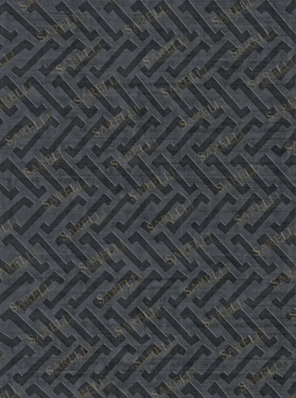 Sarelli Interiors Textiles Puzzle Stream Contemporary Essence Style Custom Bespoke Elegant Italian Luxury Premium Handmade & Handtufted Area Rug Carpet, Made of Bamboo Silk Material, With Cotton Backing, 2 Levels High & Low Processing Method, 8-14mm Thickness, Available in Bamboo Silk, Tencel, Viscose, Fine Wool, Flame Retardant & Stain Resistant Optional Finishes