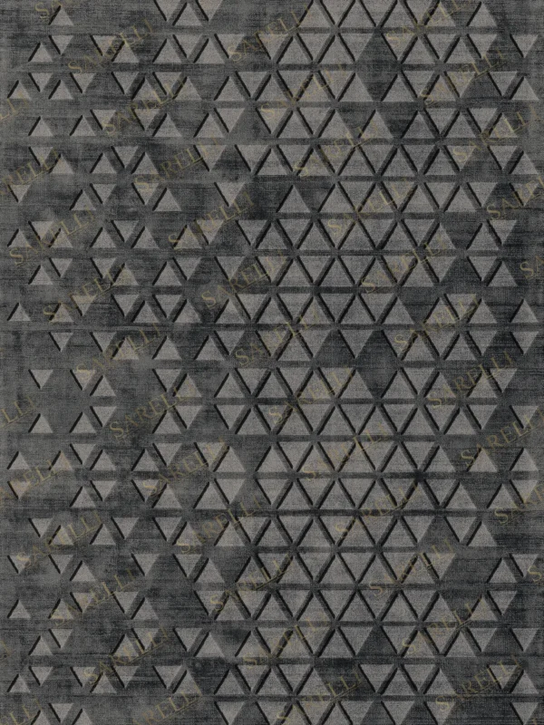 Sarelli Interiors Textiles Prism Whisper Contemporary Essence Style Custom Bespoke Elegant Italian Luxury Premium Handmade & Handtufted Area Rug Carpet, Made of Viscose Material, With Cotton Backing, 2 Levels High & Low Processing Method, 8-14mm Thickness, Available in Bamboo Silk, Tencel, Viscose, Fine Wool, Flame Retardant & Stain Resistant Optional Finishes