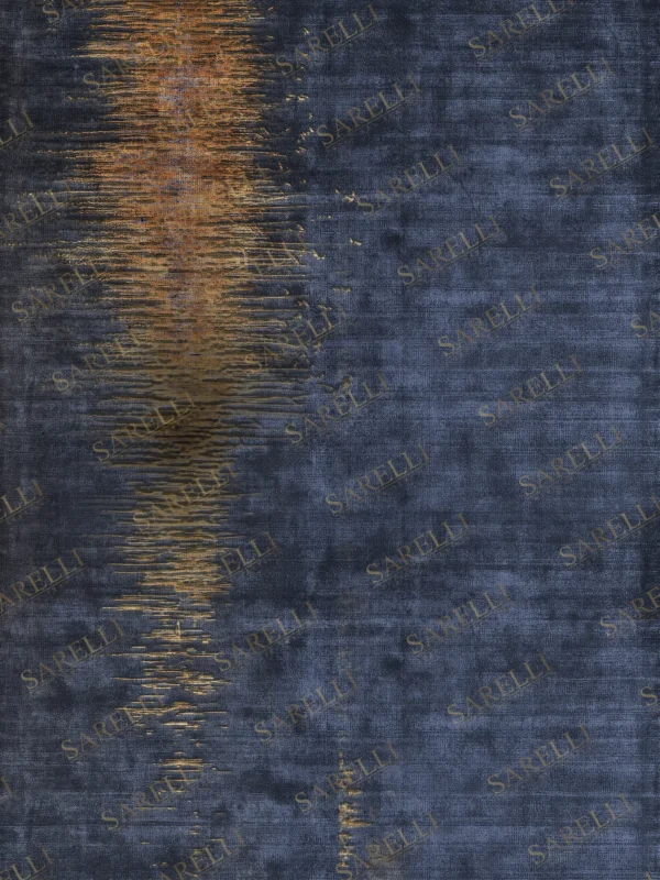 Sarelli Interiors Textiles Sound Feelings Contemporary Essence Style Custom Bespoke Elegant Italian Luxury Premium Handmade & Handtufted Area Rug Carpet, Made of Viscose & Lurex Material, With Cotton Backing, Cut & Loop Processing Method, 8-14mm Thickness, Available in Bamboo Silk, Tencel, Viscose, Fine Wool, Flame Retardant & Stain Resistant Optional Finishes
