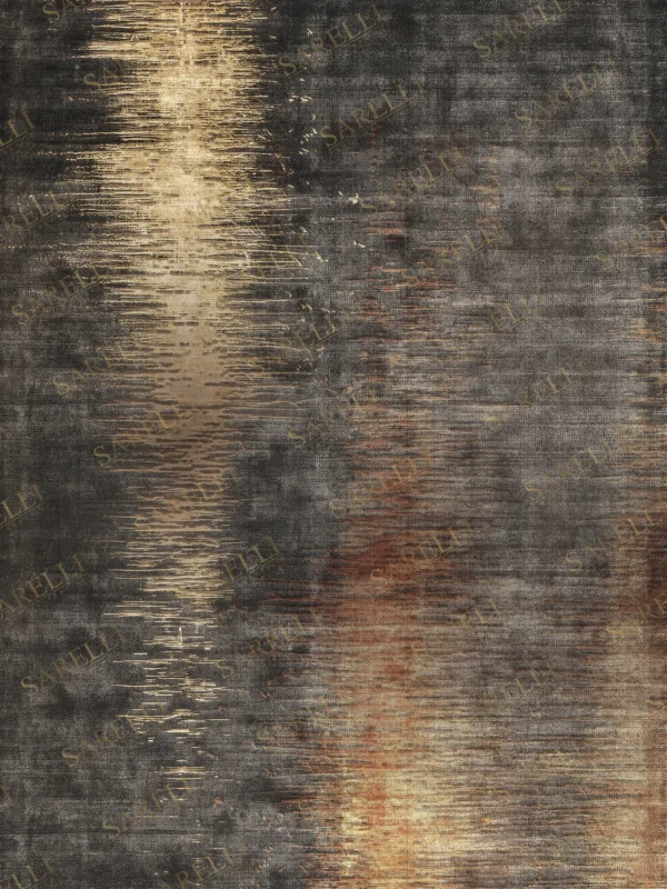 Sarelli Interiors Textiles Echo Emotions Contemporary Essence Style Custom Bespoke Elegant Italian Luxury Premium Handmade & Handtufted Area Rug Carpet, Made of Viscose & Lurex Material, With Cotton Backing, Cut & Loop Processing Method, 8-14mm Thickness, Available in Bamboo Silk, Tencel, Viscose, Fine Wool, Flame Retardant & Stain Resistant Optional Finishes