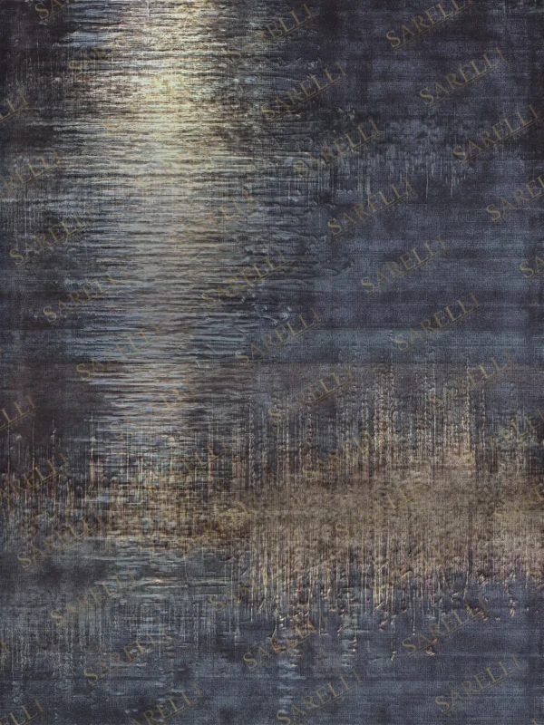 Sarelli Interiors Textiles Woodland Echo Contemporary Essence Style Custom Bespoke Elegant Italian Luxury Premium Handmade & Handtufted Area Rug Carpet, Made of Viscose & Lurex Material, With Cotton Backing, Cut & Loop Processing Method, 8-14mm Thickness, Available in Bamboo Silk, Tencel, Viscose, Fine Wool, Flame Retardant & Stain Resistant Optional Finishes