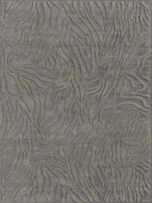 Sarelli Interiors Textiles Wave Motion Contemporary Earth Impression Style Custom Bespoke Elegant Italian Luxury Premium Handmade & Handtufted Area Rug Carpet, Made of Viscose & Lincoln Wool Material, With Cotton Backing, 2 Levels High & Low Processing Method, 8-14mm Thickness, Available in Bamboo Silk, Tencel, Viscose, Fine Wool, Flame Retardant & Stain Resistant Optional Finishes