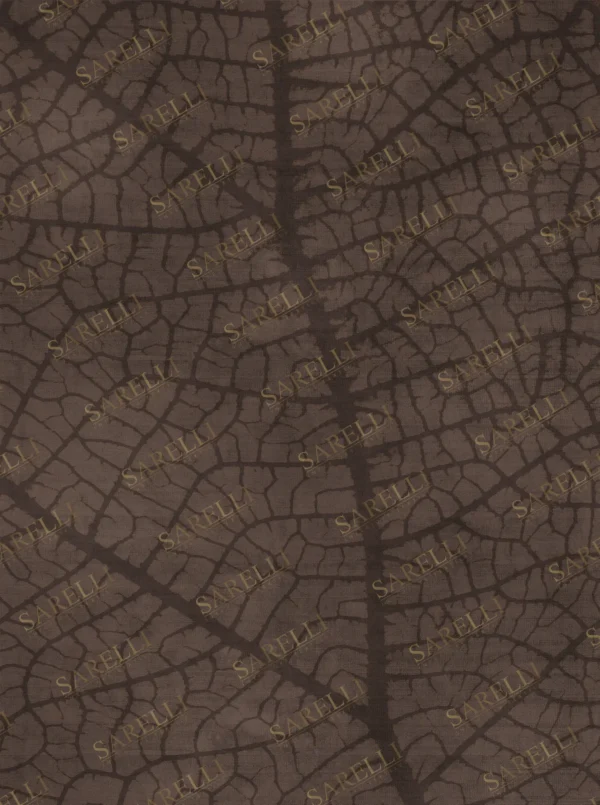 Sarelli Interiors Textiles Leaf Skeleton Contemporary Earth Impression Style Custom Bespoke Elegant Italian Luxury Premium Handmade & Handtufted Area Rug Carpet, Made of Botanical Silk Material, With Cotton Backing, 2 Levels High & Low Processing Method, 8-14mm Thickness, Available in Bamboo Silk, Tencel, Viscose, Fine Wool, Flame Retardant & Stain Resistant Optional Finishes