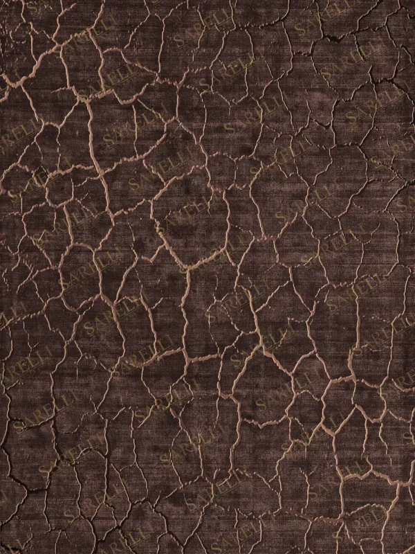 Sarelli Interiors Textiles Earth's Memory Contemporary Earth Impression Style Custom Bespoke Elegant Italian Luxury Premium Handmade & Handtufted Area Rug Carpet, Made of Viscose & Lincoln Wool Material, With Cotton Backing, 2 Levels High & Low Processing Method, 8-14mm Thickness, Available in Bamboo Silk, Tencel, Viscose, Fine Wool, Flame Retardant & Stain Resistant Optional Finishes