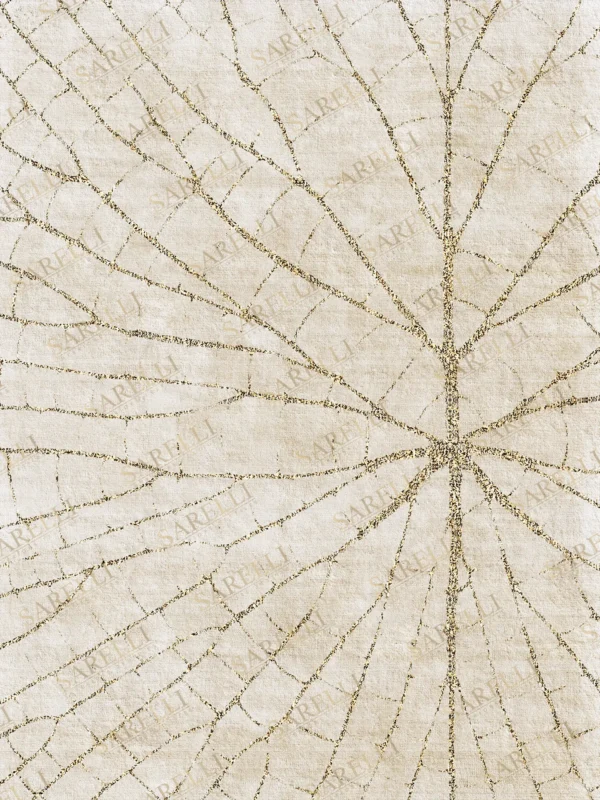 Sarelli Interiors Textiles Cold Nature Contemporary Whiteness Style Custom Bespoke Elegant Italian Luxury Premium Handmade & Handtufted Area Rug Carpet, Made of Bamboo Silk Material, With Cotton Backing, Cut & Loop Processing Method, 8-14mm Thickness, Available in Bamboo Silk, Tencel, Viscose, Fine Wool, Flame Retardant & Stain Resistant Optional Finishes