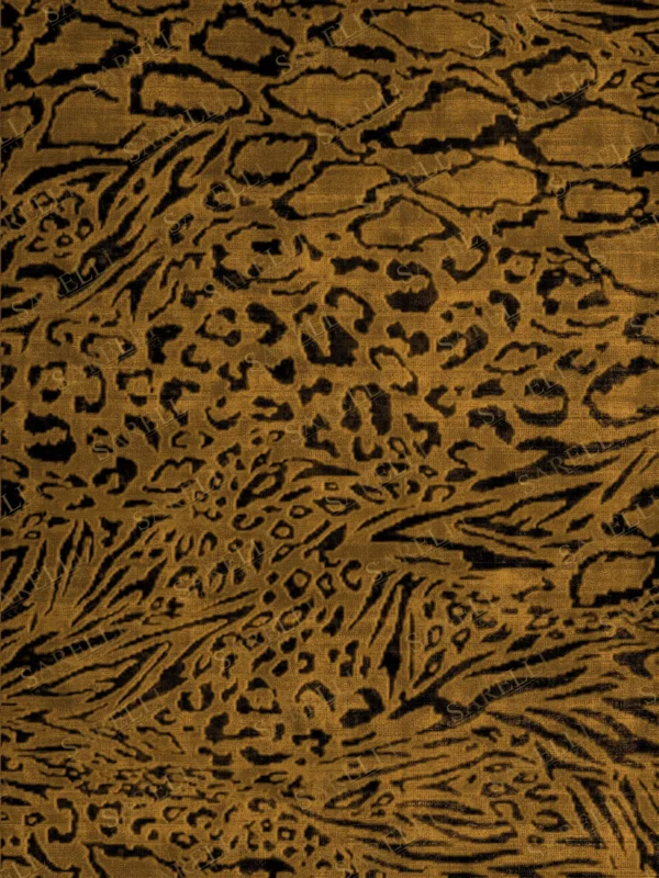 Sarelli Interiors Textiles Sun Predator Contemporary Gold Selection Style Custom Bespoke Elegant Italian Luxury Premium Handmade & Handtufted Area Rug Carpet, Made of Viscose Material, With Cotton Backing, 2 Levels High & Low Processing Method, 8-14mm Thickness, Available in Bamboo Silk, Tencel, Viscose, Fine Wool, Flame Retardant & Stain Resistant Optional Finishes