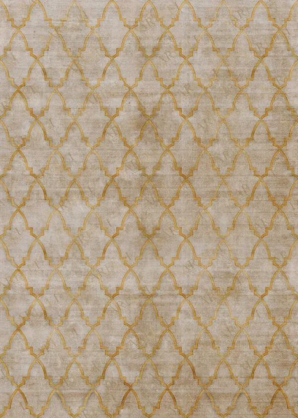 Sarelli Interiors Textiles Palace Secrets Contemporary Gold Selection Style Custom Bespoke Elegant Italian Luxury Premium Handmade & Handtufted Area Rug Carpet, Made of Viscose & Lurex Material, With Cotton Backing, Cut & Loop Processing Method, 8-14mm Thickness, Available in Bamboo Silk, Tencel, Viscose, Fine Wool, Flame Retardant & Stain Resistant Optional Finishes