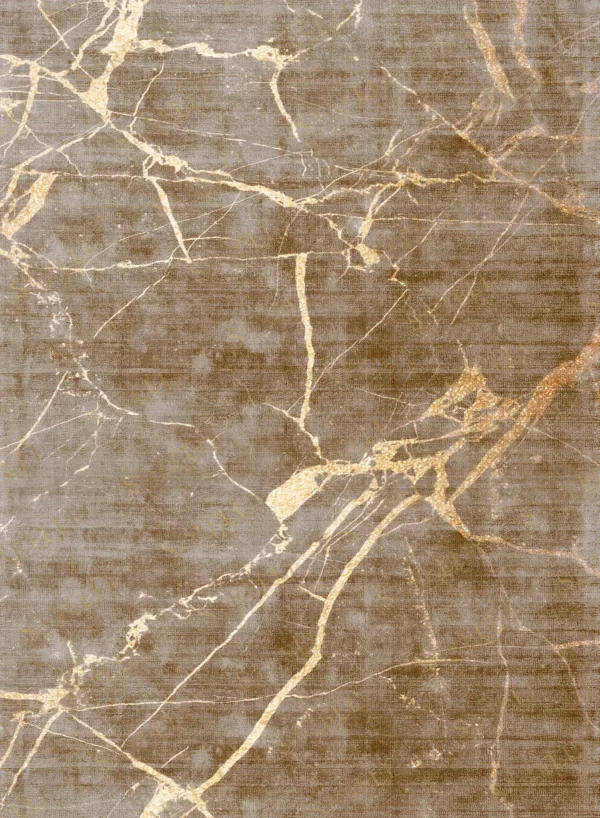 Sarelli Interiors Textiles Gilded Fracture Contemporary Gold Selection Style Custom Bespoke Elegant Italian Luxury Premium Handmade & Handtufted Area Rug Carpet, Made of Viscose & Lurex Material, With Cotton Backing, 1 Level Cut Pile Processing Method, 8-14mm Thickness, Available in Bamboo Silk, Tencel, Viscose, Fine Wool, Flame Retardant & Stain Resistant Optional Finishes
