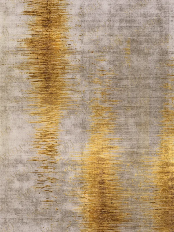 Sarelli Interiors Textiles Golden Whispers Contemporary Gold Selection Style Custom Bespoke Elegant Italian Luxury Premium Handmade & Handtufted Area Rug Carpet, Made of Viscose & Lurex Material, With Cotton Backing, Cut & Loop Processing Method, 8-14mm Thickness, Available in Bamboo Silk, Tencel, Viscose, Fine Wool, Flame Retardant & Stain Resistant Optional Finishes