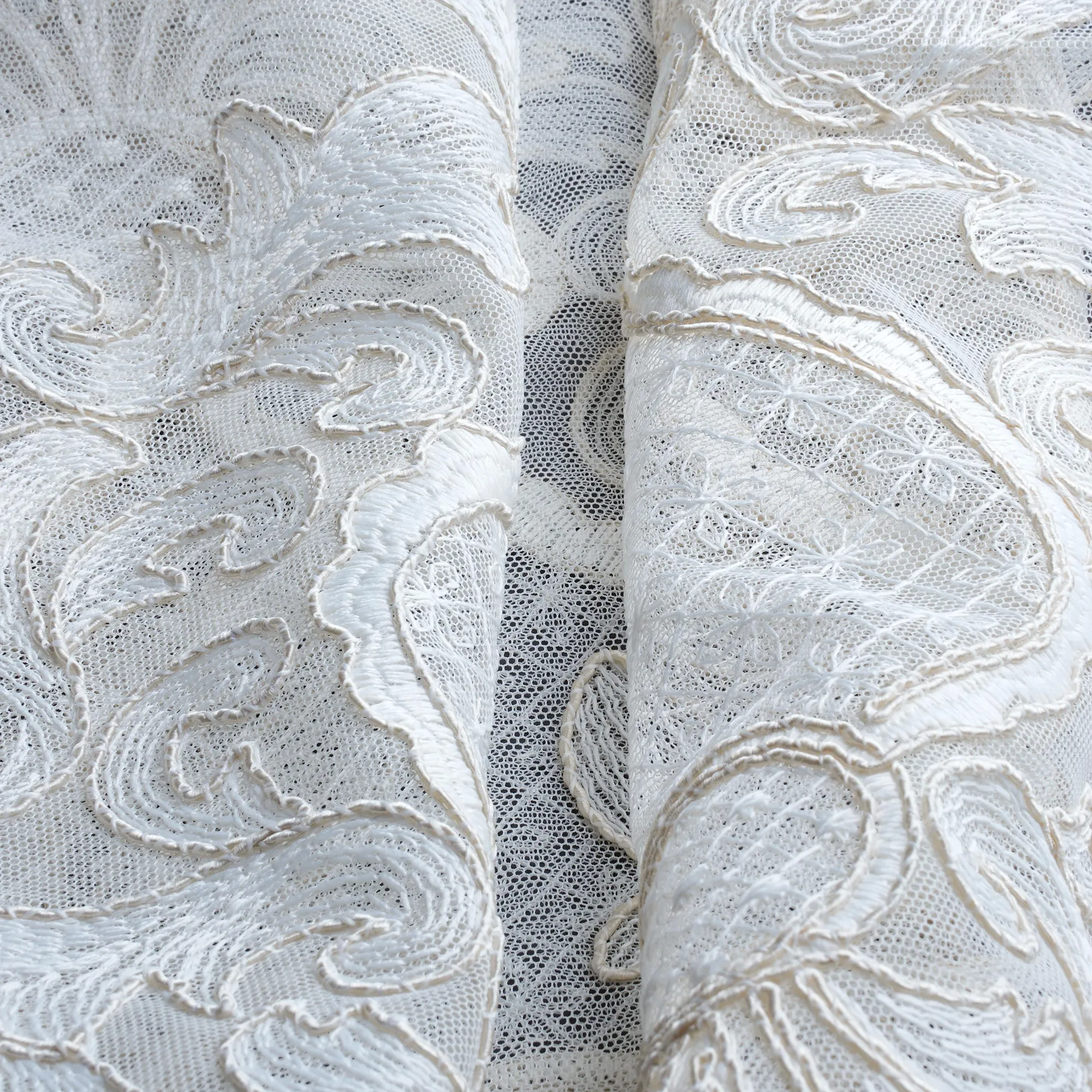 Sarelli sheer fabric draped at a luxury living-room window