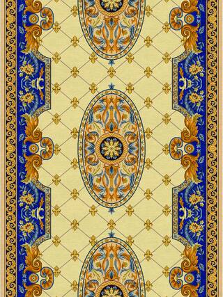 Aubusson Hand-Tufted Rug Collection rug 1003BL high-resolution preview