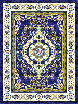 Aubusson Hand-Tufted Rug Collection rug 1005BL high-resolution preview