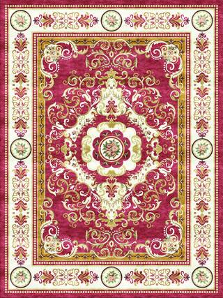 Aubusson Hand-Tufted Rug Collection rug 1005RE high-resolution preview
