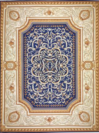 Aubusson Hand-Tufted Rug Collection rug 1008BL high-resolution preview