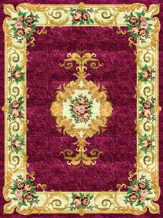 Aubusson Hand-Tufted Rug Collection rug 1031RE high-resolution preview