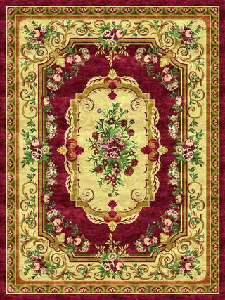 Aubusson Hand-Tufted Rug Collection rug 1032RE high-resolution preview