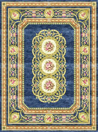 Neoclassic Hand-Tufted Rug Collection rug 1013BL high-resolution preview