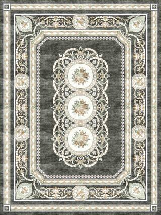 Neoclassic Hand-Tufted Rug Collection rug 1013BR high-resolution preview