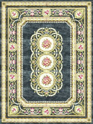 Neoclassic Hand-Tufted Rug Collection rug 1013GR high-resolution preview