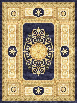 Neoclassic Hand-Tufted Rug Collection rug 1065BL high-resolution preview