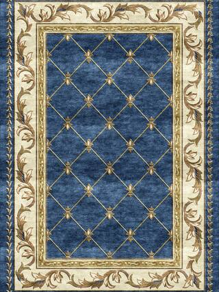 Neoclassic Hand-Tufted Rug Collection rug 1076BL high-resolution preview