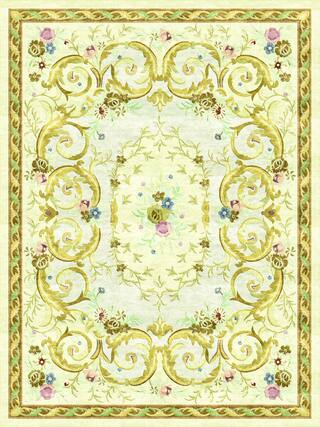 Savonnerie Hand-Tufted Rug Collection rug 1007IV high-resolution preview
