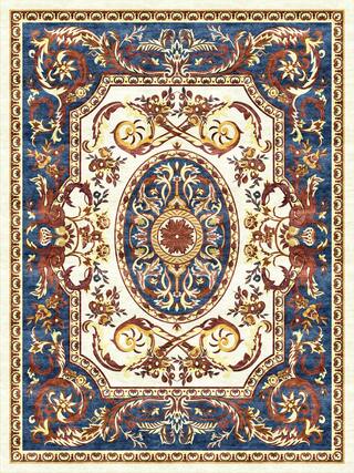 Savonnerie Hand-Tufted Rug Collection rug 1025BL high-resolution preview
