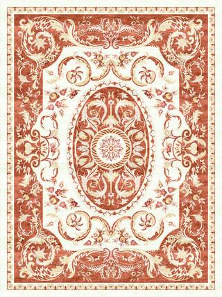 Savonnerie Hand-Tufted Rug Collection rug 1025BR high-resolution preview