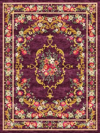 Savonnerie Hand-Tufted Rug Collection rug 1038RE high-resolution preview