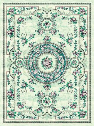 Savonnerie Hand-Tufted Rug Collection rug 1057BL high-resolution preview