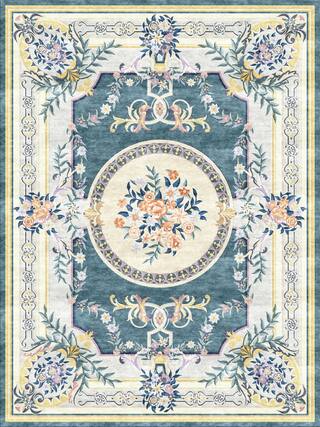 Savonnerie Hand-Tufted Rug Collection rug 1089BL high-resolution preview